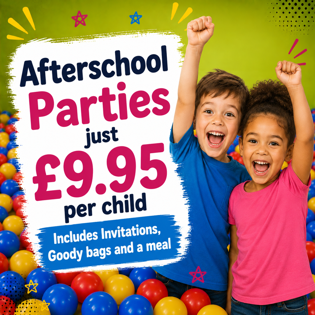 After School Birthday Party Booking from £9.95 per child